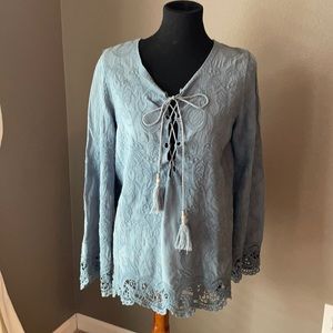 Denim look tunic